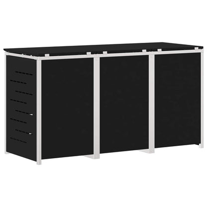 Stoccaggio contenitore a ruote Nero 207 x 77,5 x 112,5 cm | homemem39