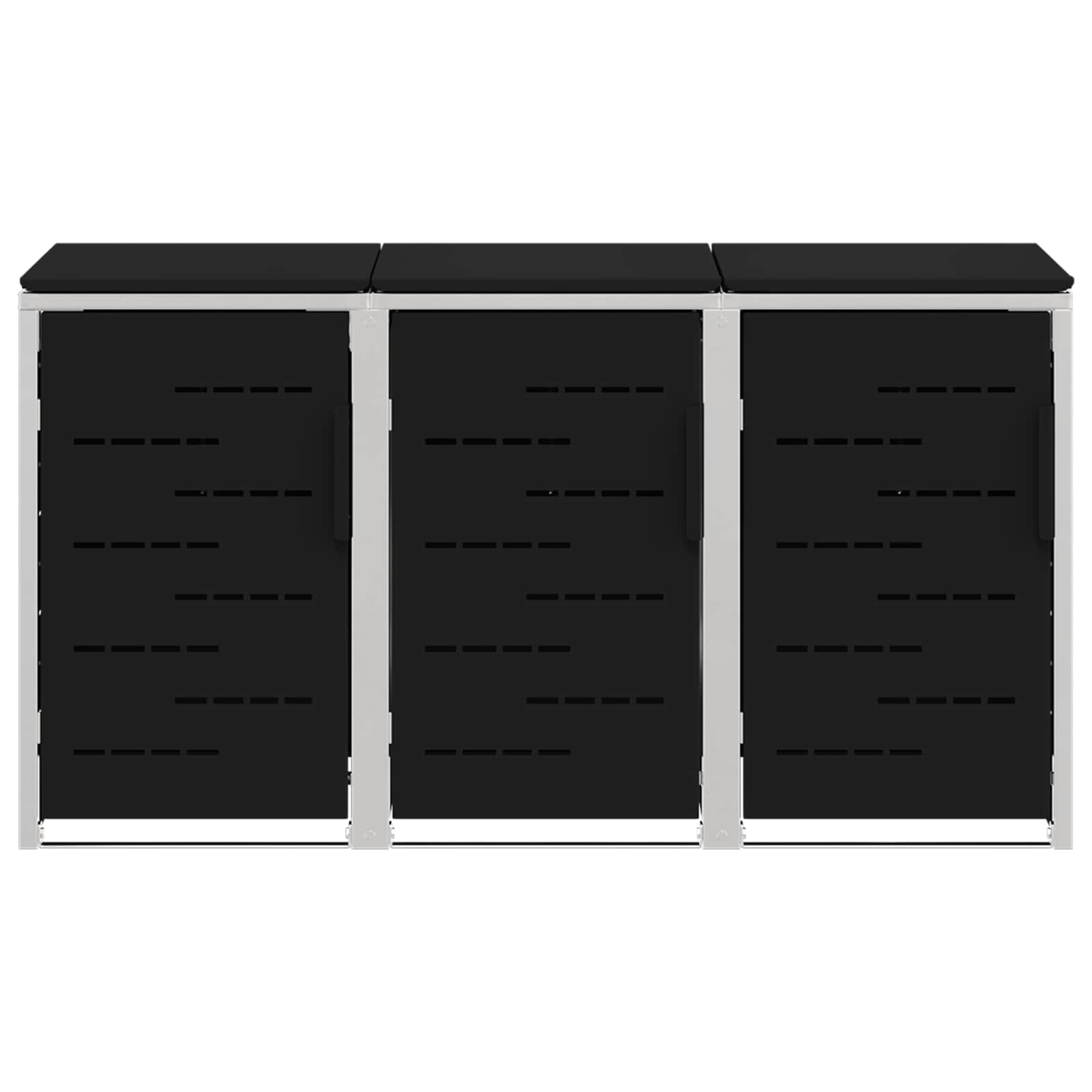 Stoccaggio contenitore a ruote Nero 207 x 77,5 x 112,5 cm | homemem39
