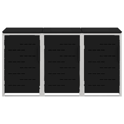 Stoccaggio contenitore a ruote Nero 207 x 77,5 x 112,5 cm | homemem39
