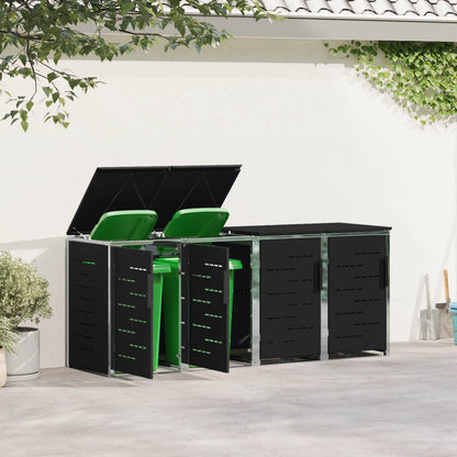 Stoccaggio contenitore a ruote Nero 276 x 77,5 x 112,5 cm | homemem39