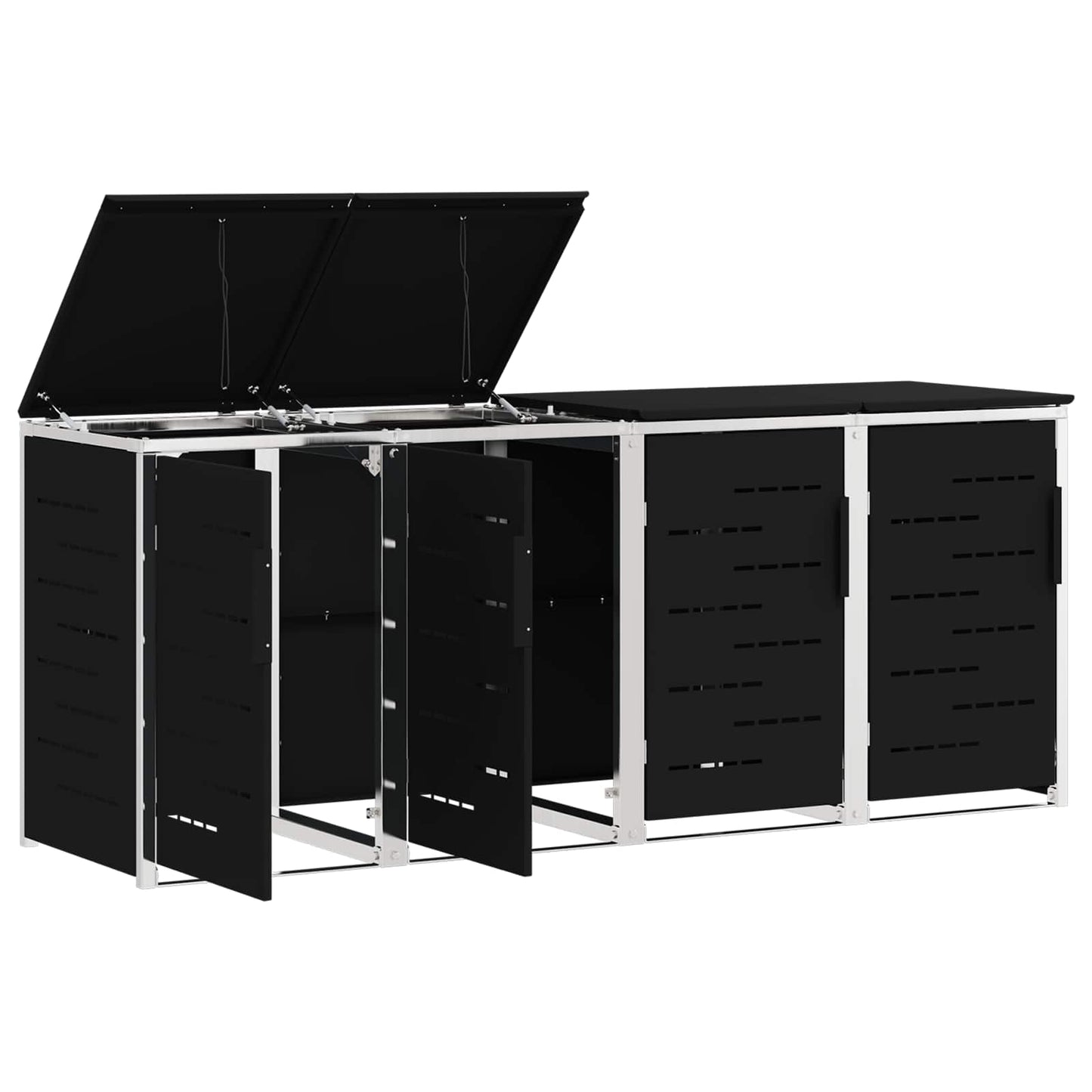 Stoccaggio contenitore a ruote Nero 276 x 77,5 x 112,5 cm | homemem39