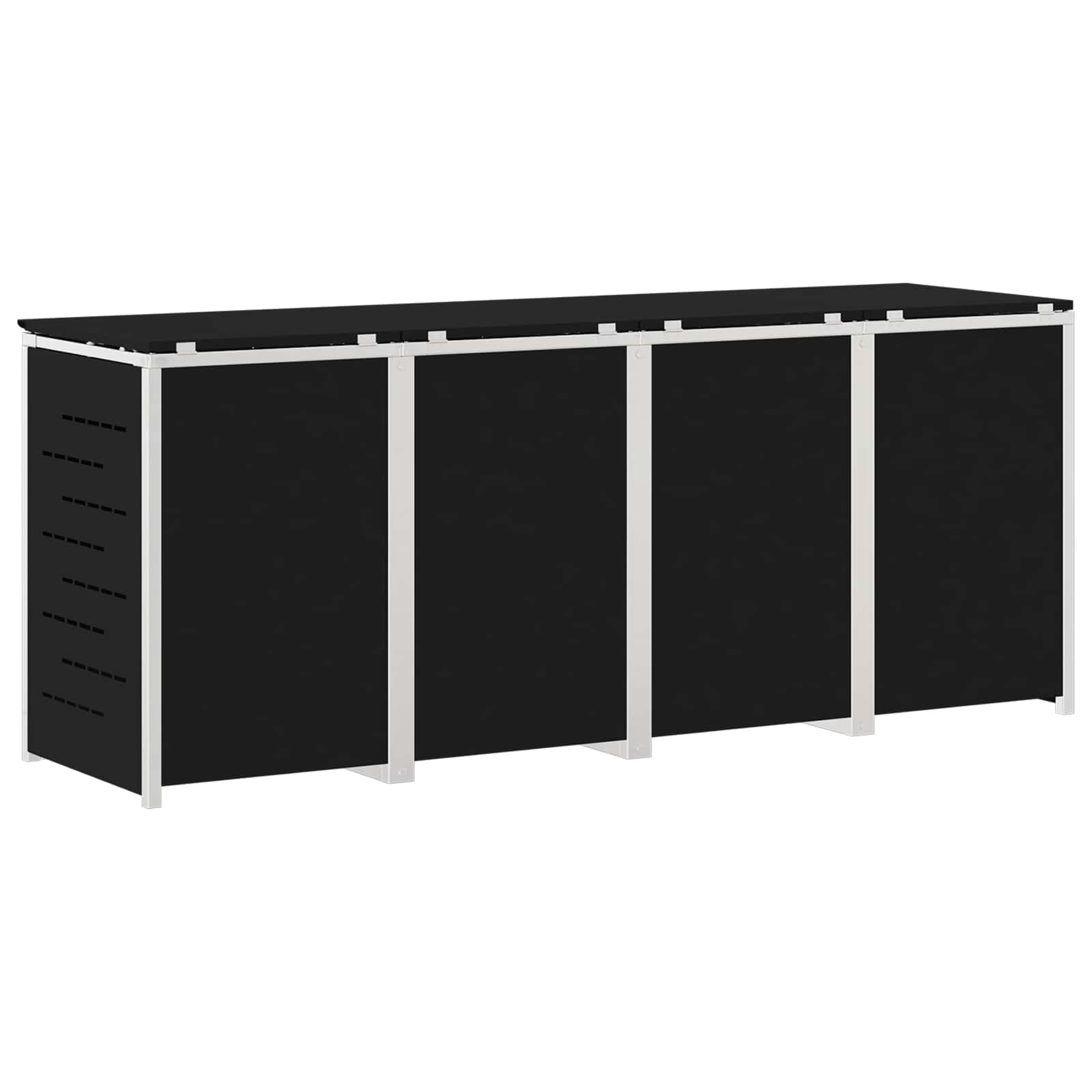 Stoccaggio contenitore a ruote Nero 276 x 77,5 x 112,5 cm | homemem39