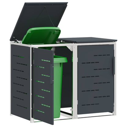 Stoccaggio contenitore a ruote Antracite 138 x 77,5 x 112,5 cm | homemem39