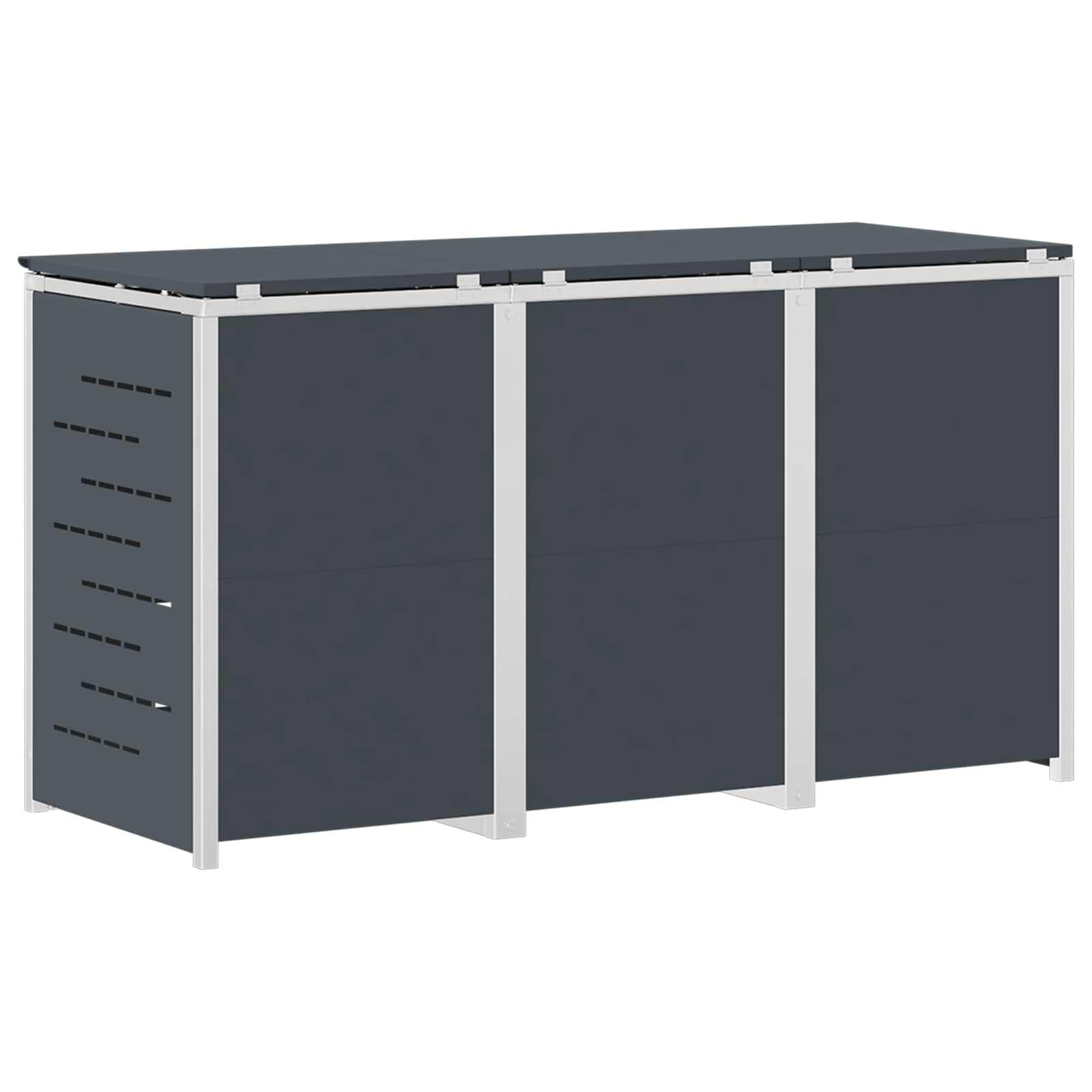 Stoccaggio contenitore a ruote Antracite 207 x 77,5 x 112,5 cm | homemem39