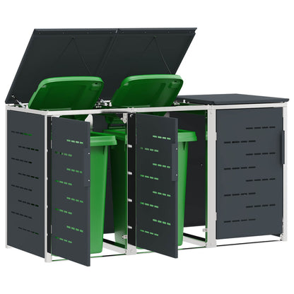 Stoccaggio contenitore a ruote Antracite 207 x 77,5 x 112,5 cm | homemem39
