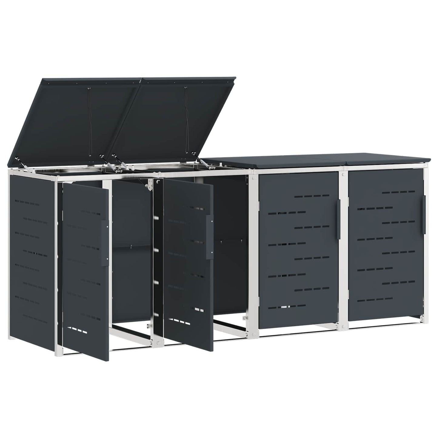 Stoccaggio contenitore a ruote Antracite 276 x 77,5 x 112,5 cm | homemem39