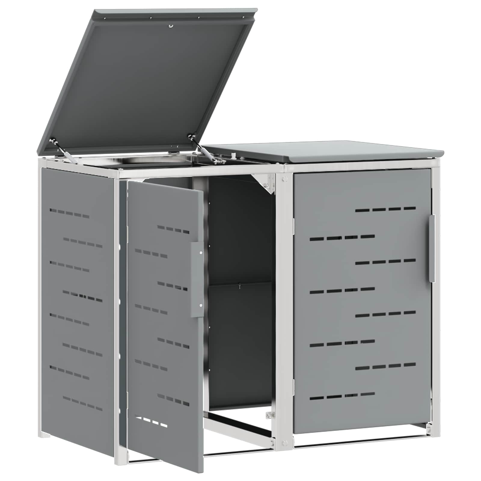 Stoccaggio contenitore a ruote Grigio 138 x 77,5 x 112,5 cm | homemem39