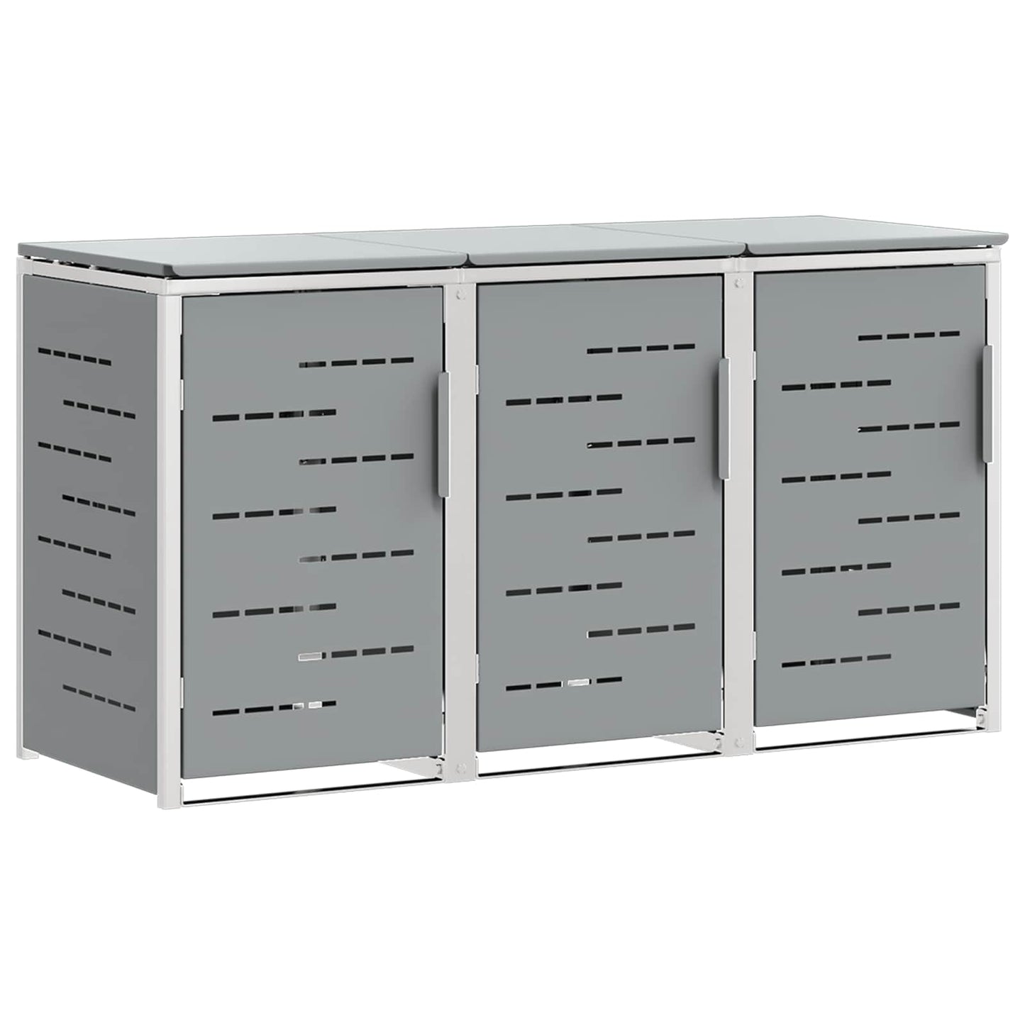 Stoccaggio contenitore a ruote Acciaio Inox Grigio | homemem39