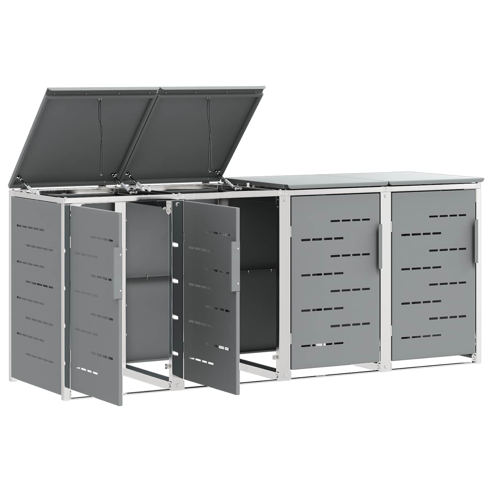 Stoccaggio contenitore a ruote Grigio 276 x 77,5 x 112,5 cm | homemem39