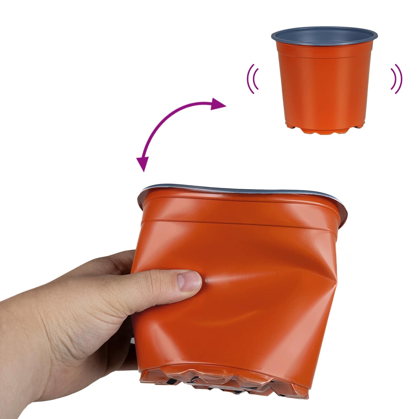 Vaso per Fiori 200 pcs Ceramica Ø 15 x 12.5 cm Plastica