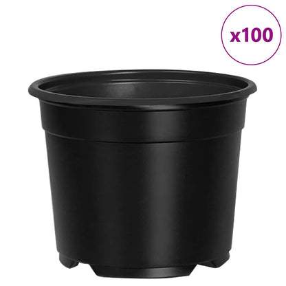 Vaso per Fiori 100 pcs Nero Ø 15 x 12.5 cm Plastica
