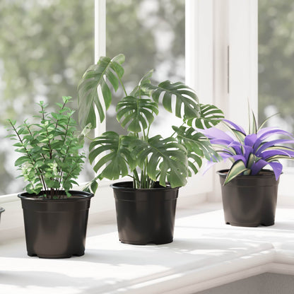 Vaso per Fiori 200 pcs Nero Ø 15 x 12.5 cm Plastica