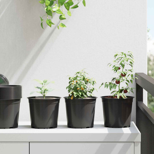 Vaso per Fiori 100 pcs Nero Ø 15 x 12.5 cm Plastica