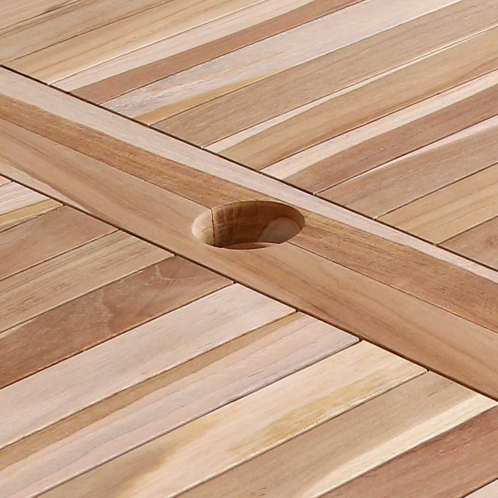 Tavolo da Giardino Pieghevole Naturale 120 x 70 x 75,5 cm | homemem39
