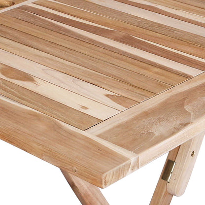 Tavolo da Giardino Pieghevole Naturale 120 x 70 x 75,5 cm | homemem39