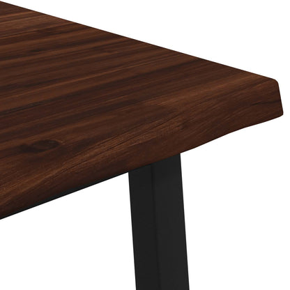 60 x 55 x 75 cm Legno di Acacia Massello Marrone scuro e Nero | homemem39