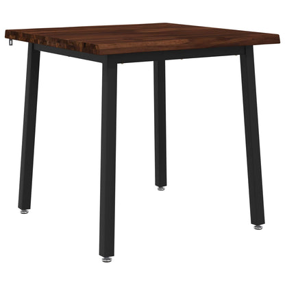 60 x 55 x 75 cm Legno di Acacia Massello Marrone scuro e Nero | homemem39