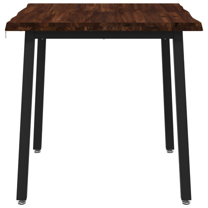 60 x 55 x 75 cm Legno di Acacia Massello Marrone scuro e Nero | homemem39