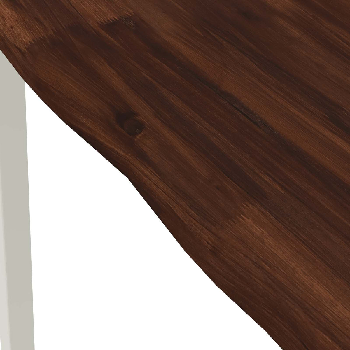 60 x 55 x 75 cm Legno di Acacia Massello Marrone scuro e Bianco | homemem39