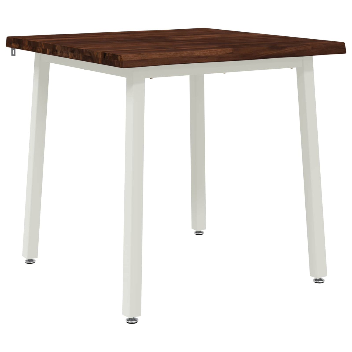 60 x 55 x 75 cm Legno di Acacia Massello Marrone scuro e Bianco | homemem39