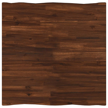 60 x 55 x 75 cm Legno di Acacia Massello Marrone scuro e Bianco | homemem39