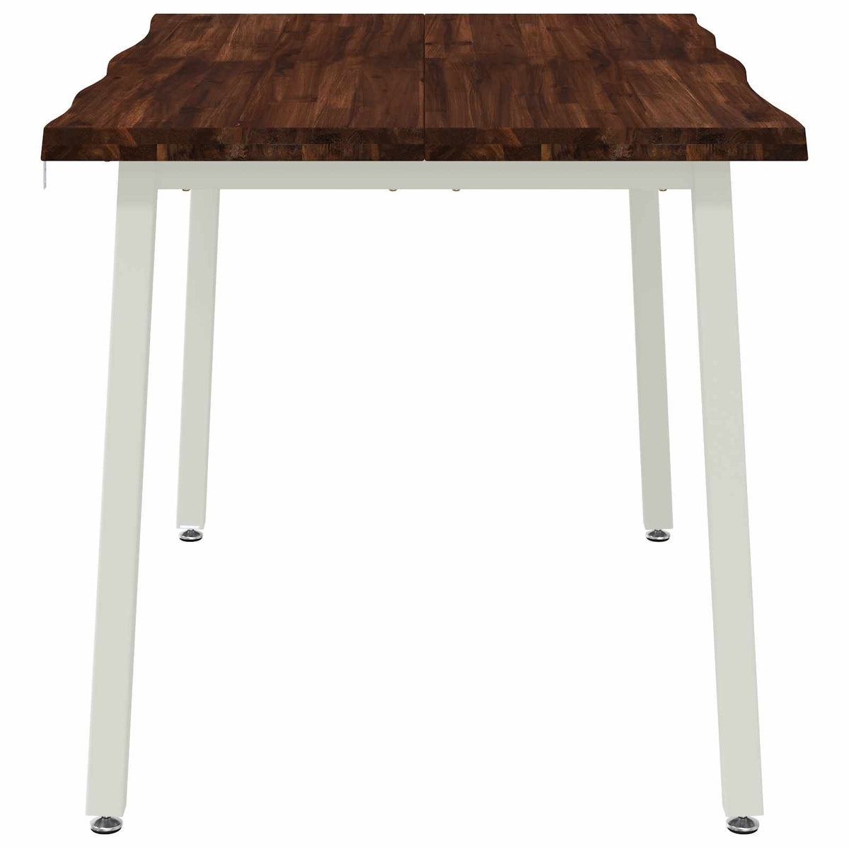 90 x 55 x 75 cm Legno di Acacia Massello Marrone scuro e Bianco | homemem39