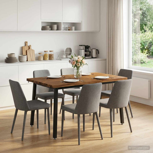 Tavolo da pranzo con bordo vivo 90 x 55 x 75 cm