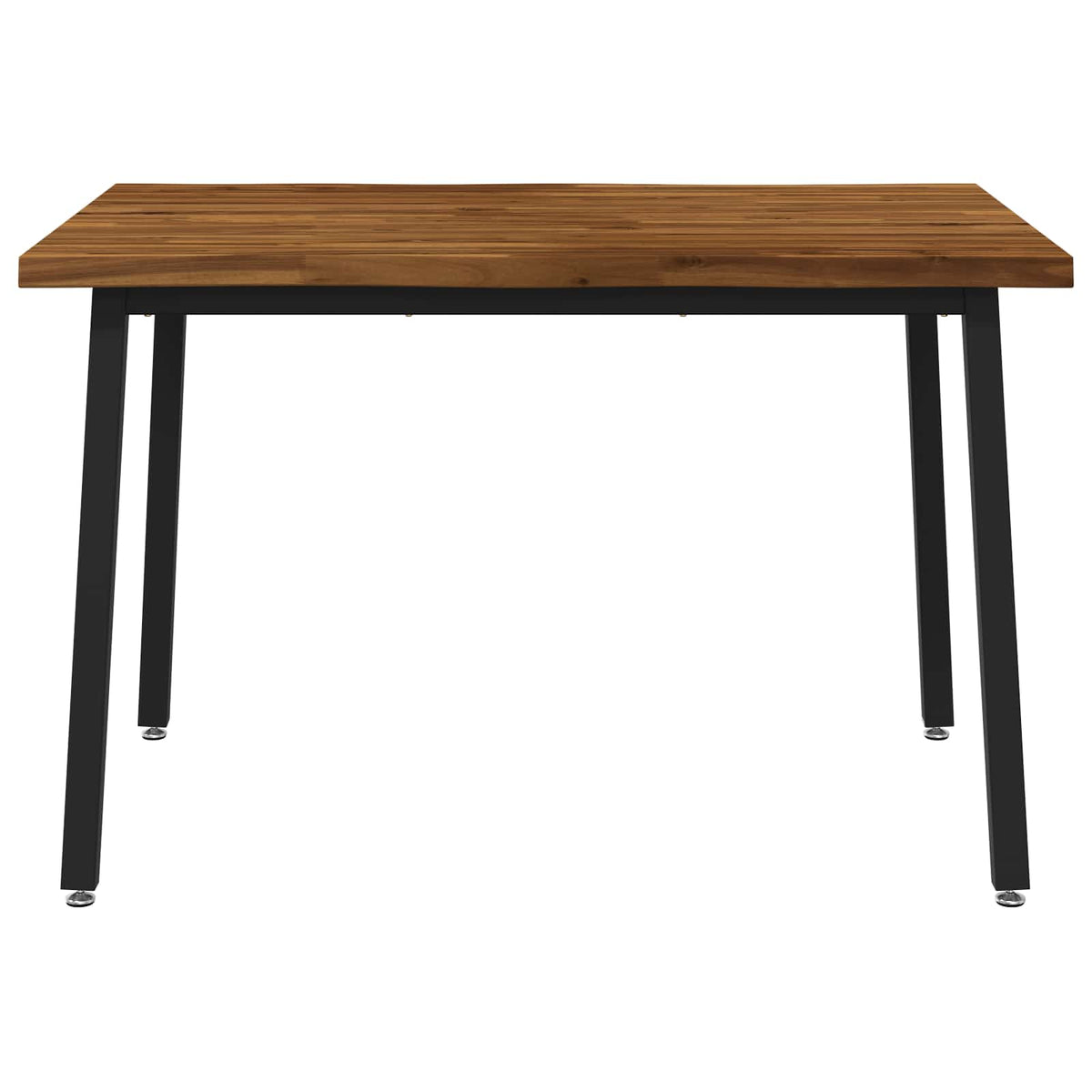 90 x 55 x 75 cm Legno di Acacia Massello Naturale e Nero | homemem39