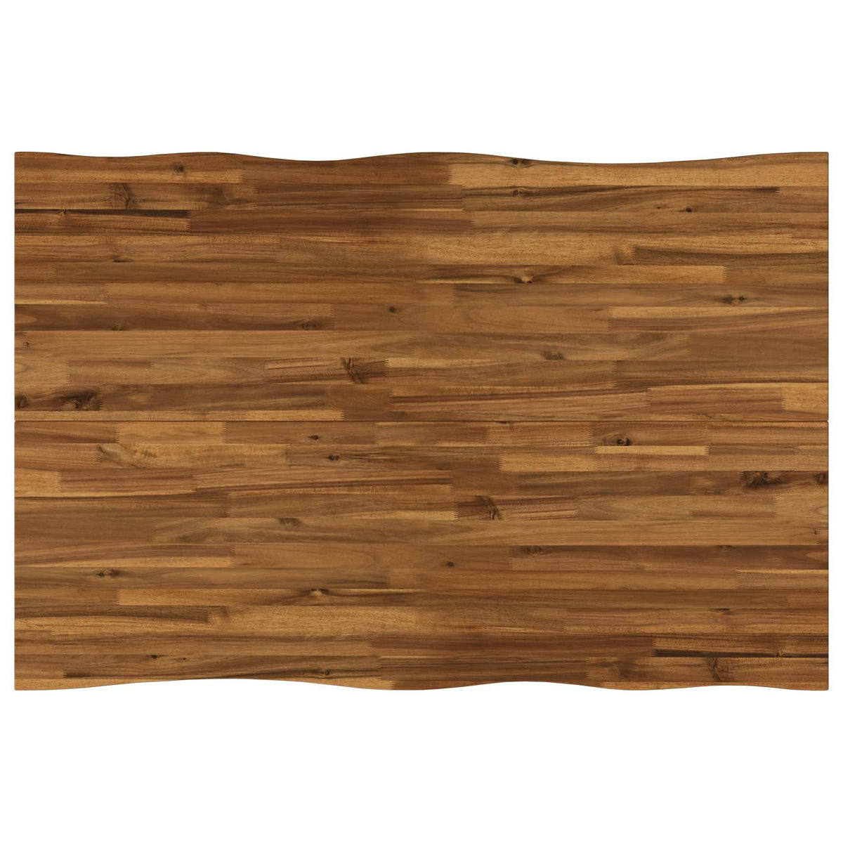 90 x 55 x 75 cm Legno di Acacia Massello Naturale e Nero