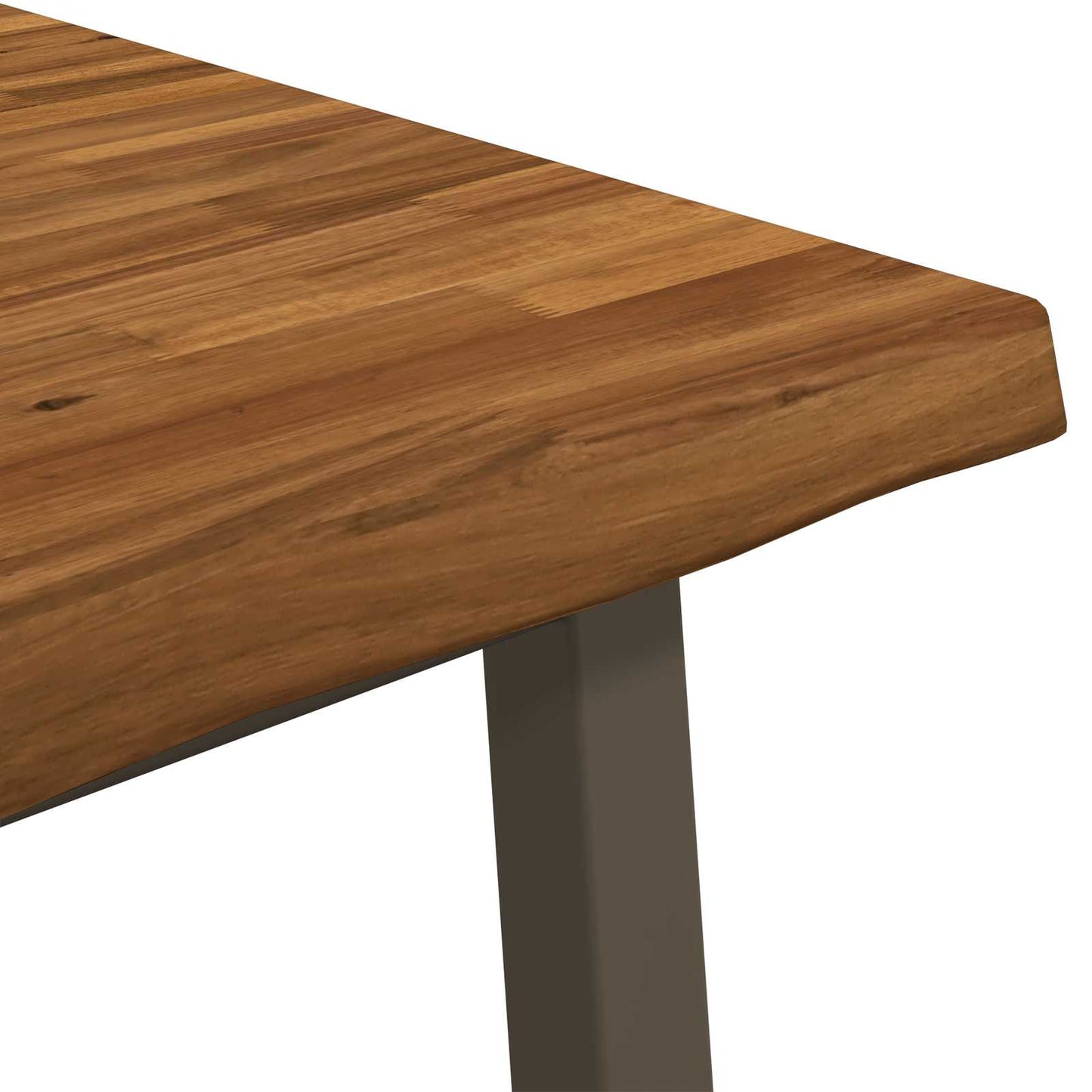 70 x 70 x 75 cm Legno di Acacia Massello Naturale e Caffè | homemem39