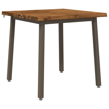 70 x 70 x 75 cm Legno di Acacia Massello Naturale e Caffè | homemem39