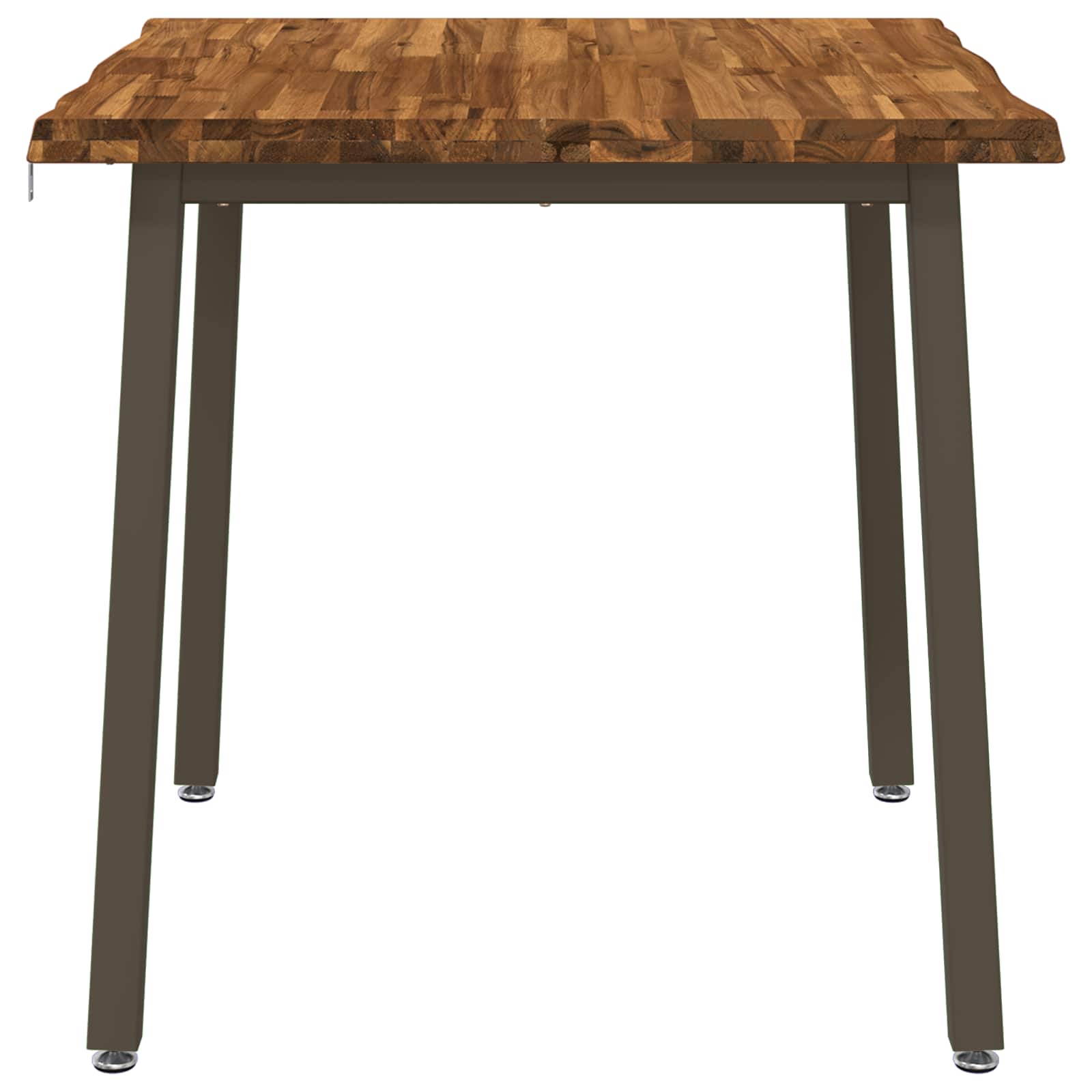 70 x 70 x 75 cm Legno di Acacia Massello Naturale e Caffè | homemem39