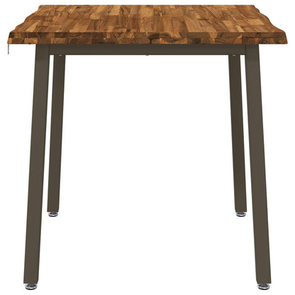 70 x 70 x 75 cm Legno di Acacia Massello Naturale e Caffè | homemem39