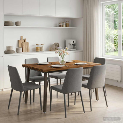 120 x 80 x 75 cm Legno di Acacia Massello Naturale e Caffè | homemem39