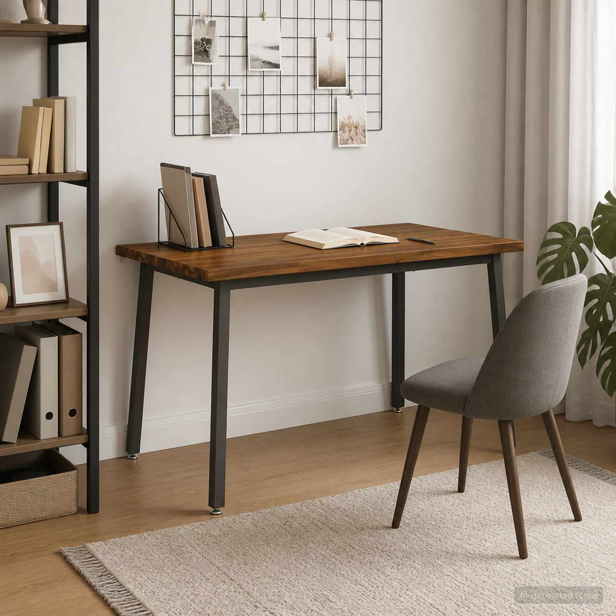 120 x 80 x 75 cm Legno di Acacia Massello Naturale e Caffè | homemem39