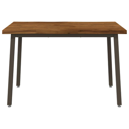 120 x 80 x 75 cm Legno di Acacia Massello Naturale e Caffè | homemem39
