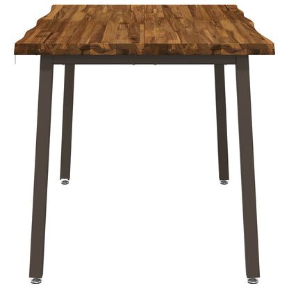 120 x 80 x 75 cm Legno di Acacia Massello Naturale e Caffè | homemem39