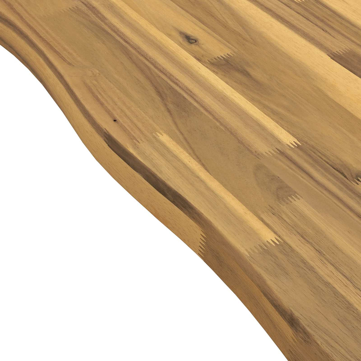 120 x 80 x 75 cm Legno di Acacia Massello Bianco e Nero | homemem39