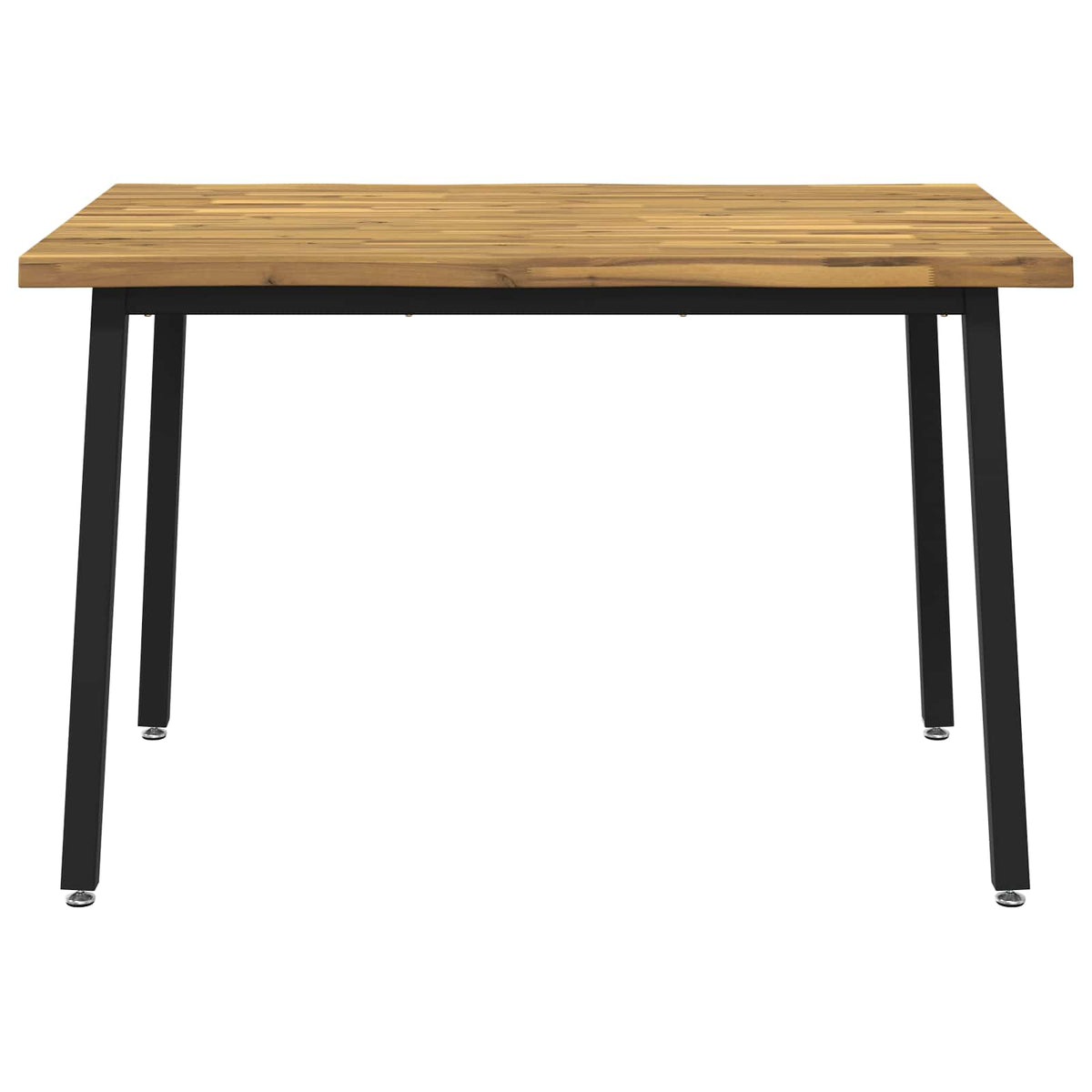 120 x 80 x 75 cm Legno di Acacia Massello Bianco e Nero | homemem39