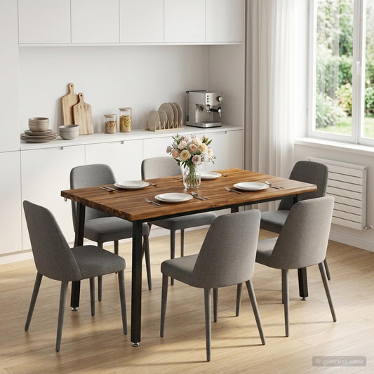 140 x 80 x 75 cm Legno di Acacia Massello Naturale e Nero | homemem39