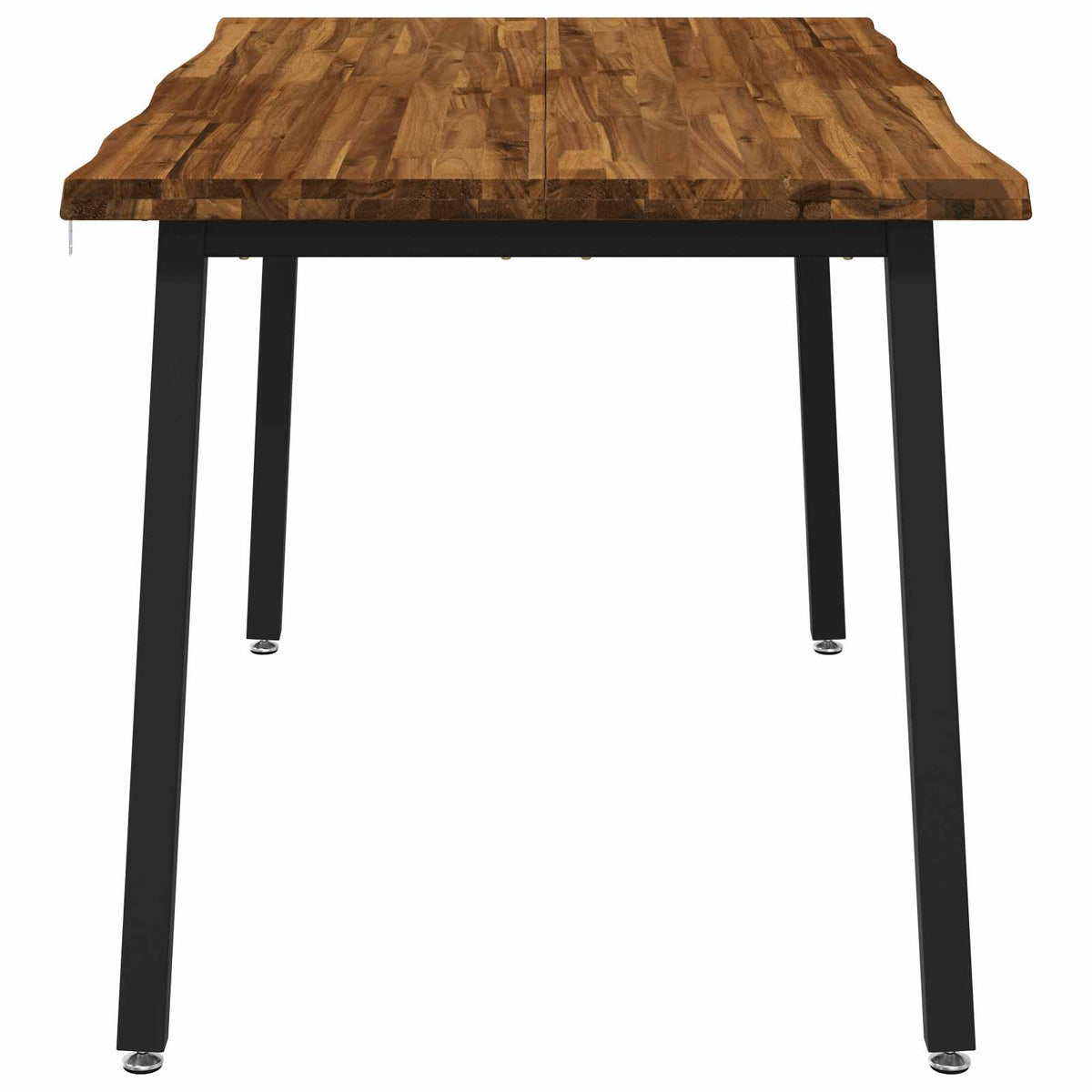 140 x 80 x 75 cm Legno di Acacia Massello Naturale e Nero | homemem39