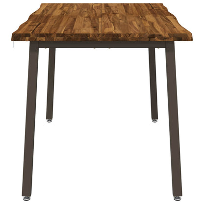 140 x 80 x 75 cm Legno di Acacia Massello Naturale e Caffè | homemem39