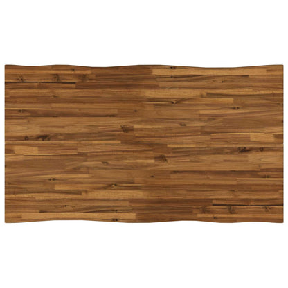 140 x 80 x 75 cm Legno di Acacia Massello Naturale e Caffè | homemem39