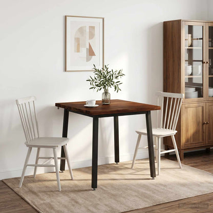 90 x 90 x 75 cm Legno di Acacia Massello Marrone scuro e Nero | homemem39