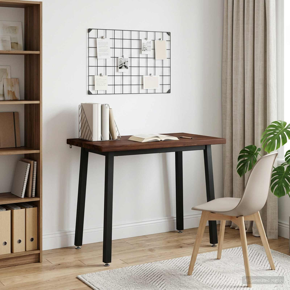 110 x 55 x 75 cm Legno di Acacia Massello Marrone scuro e Nero | homemem39