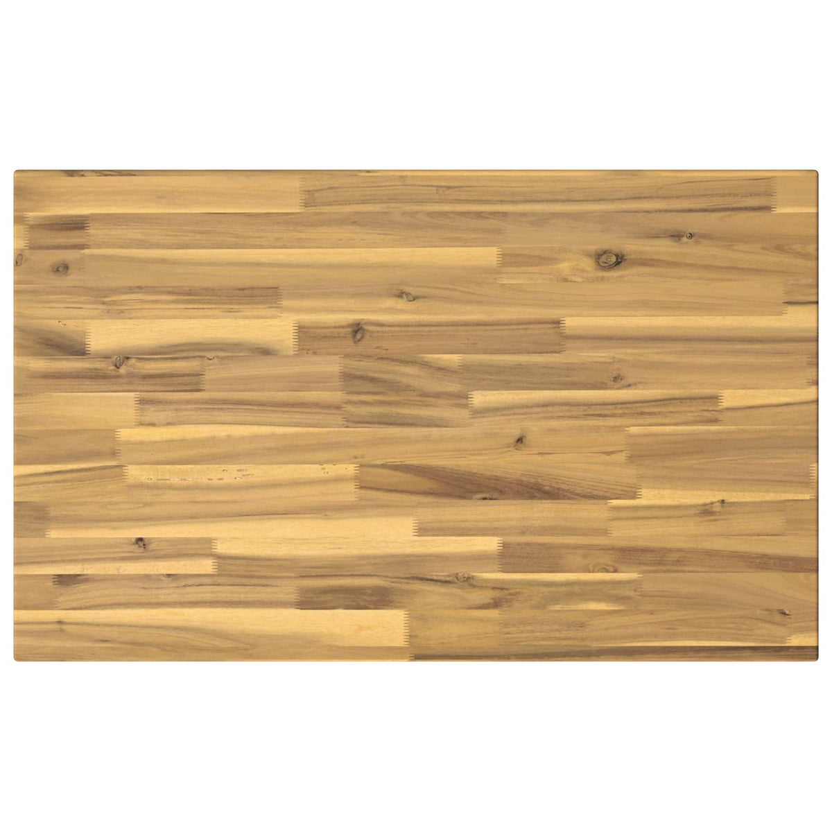 90 x 55 x 75 cm Legno di Acacia Massello Bianco e Nero