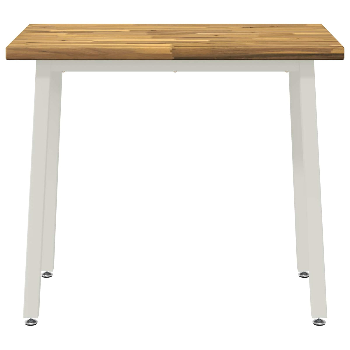 90 x 55 x 75 cm Legno di Acacia Massello Bianco Rettangolare