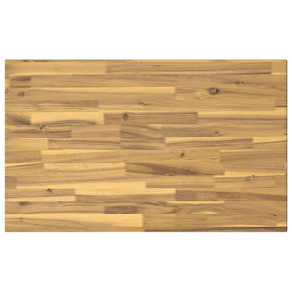 90 x 55 x 75 cm Legno di Acacia Massello Bianco Rettangolare
