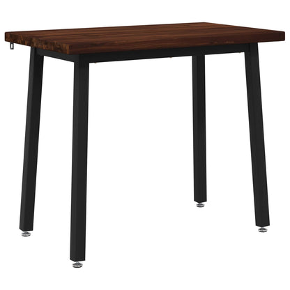 110 x 55 x 75 cm Legno di Acacia Massello Marrone scuro e Nero | homemem39