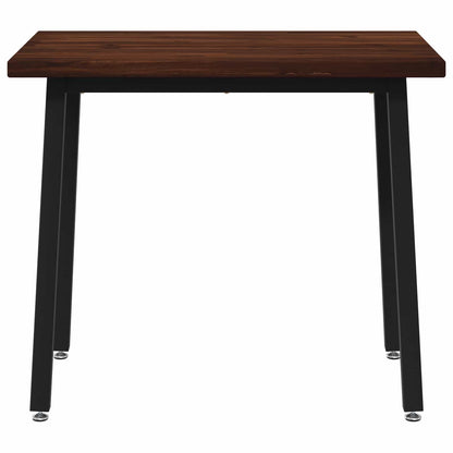 110 x 55 x 75 cm Legno di Acacia Massello Marrone scuro e Nero | homemem39